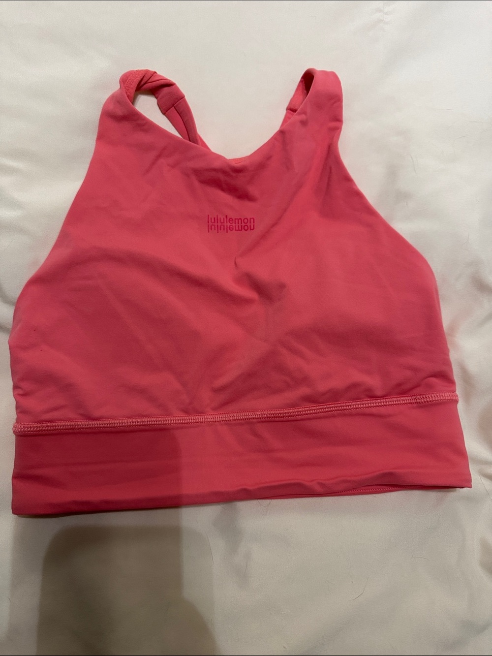 lululemon athletica Coral Pink High-Neck Sports Bra